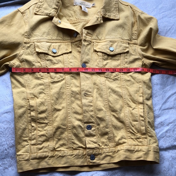 S LOGG Denim Jacket Jean Gold Mustard Slim Waist - Picture 7 of 10